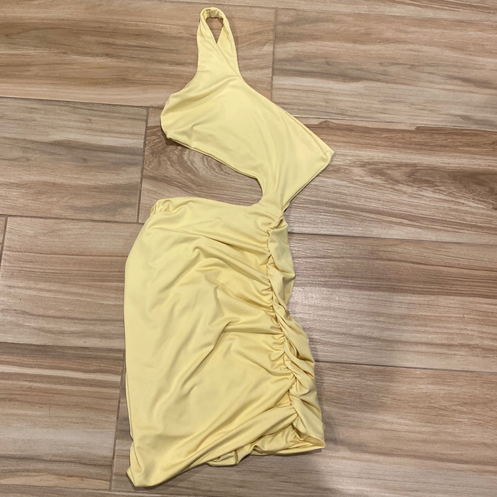 Cutout Yellow Dress